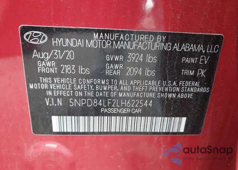2020 Hyundai Elantra Value Edition from USA, damaged, VIN 5NPD84LF2LH622544